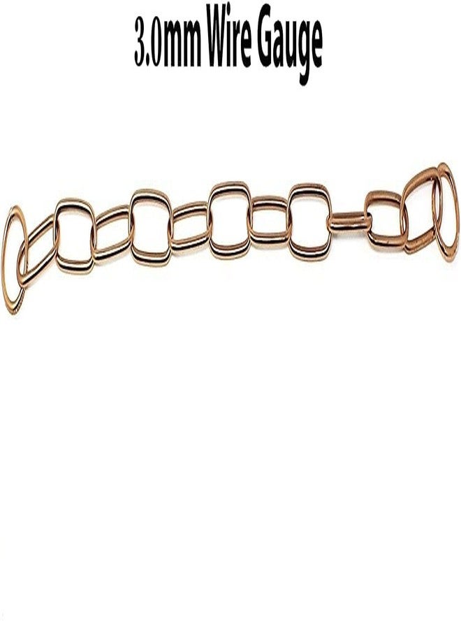 Pups&Pets Dogs Brass GSD Long Collar Chain | Long Link Training Solid Chock Chain Fur Saver Golden Collar | No-Slip Gold Color Choke Chain for Dog - 1Pcs (30INCH, 3.0MM) - Image 3